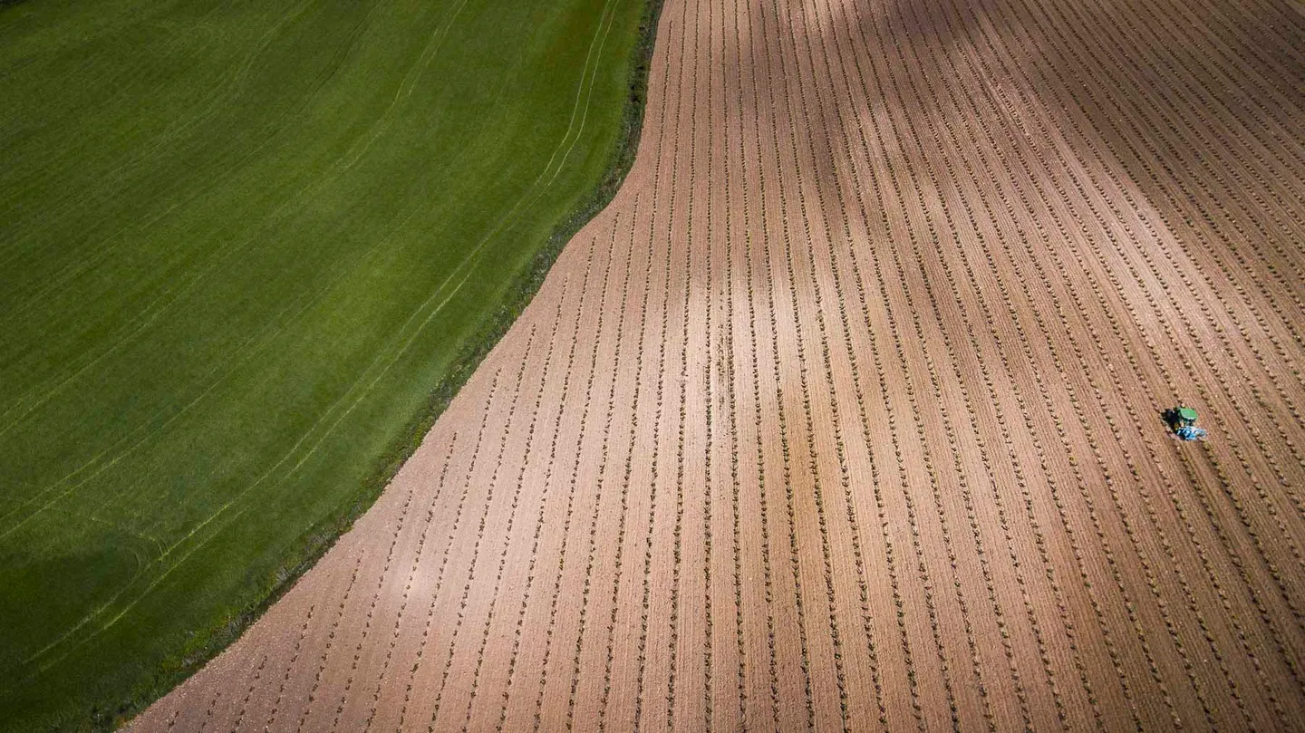Aerial landscape photograph from the Tranquility series.