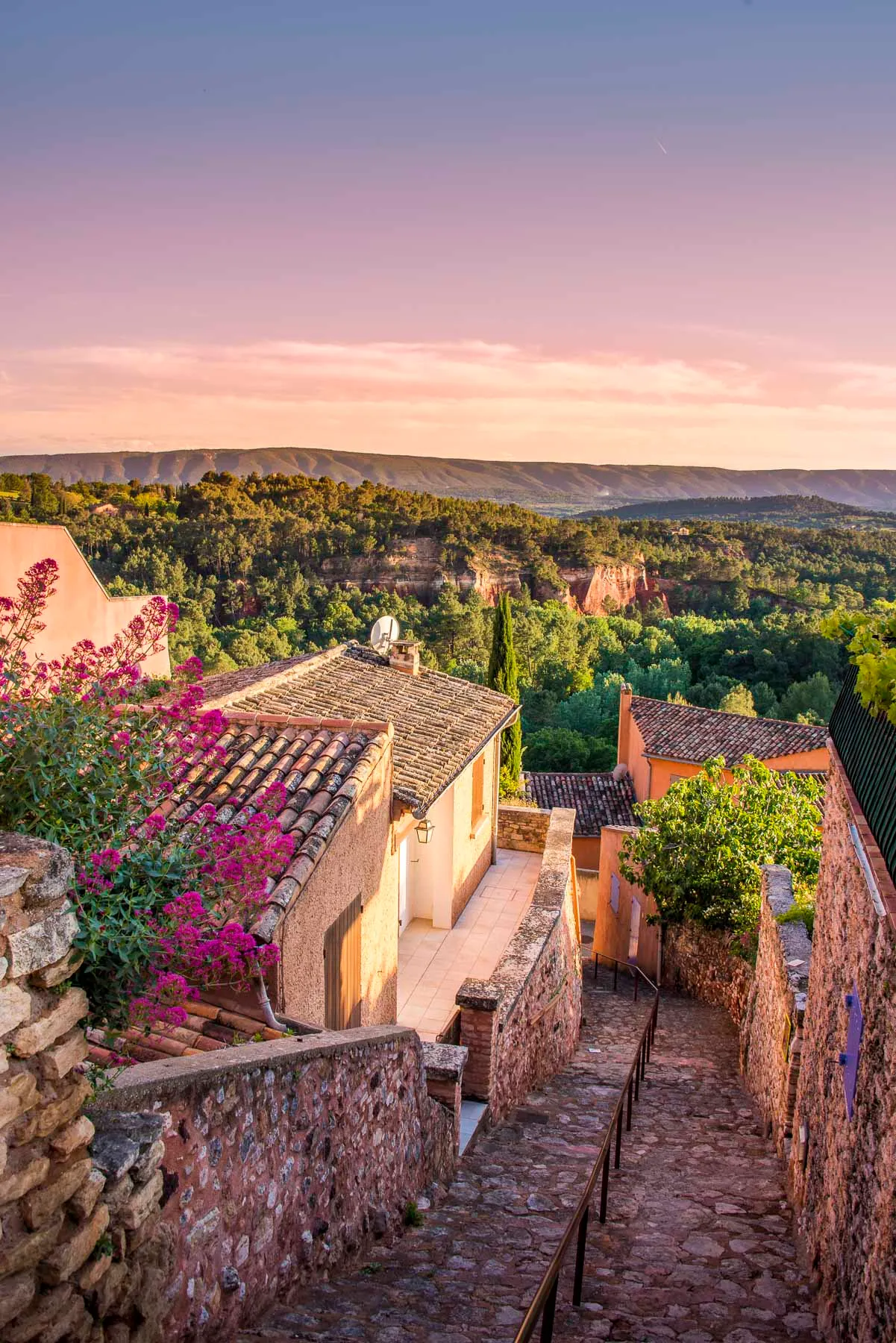Travel photograph titled “Roussillon Street” from the towns series.