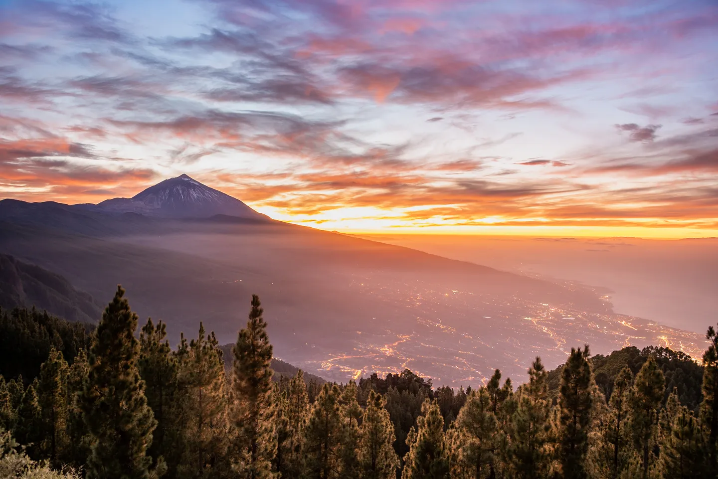 The volcanic landscape around El Teide on Tenerife.