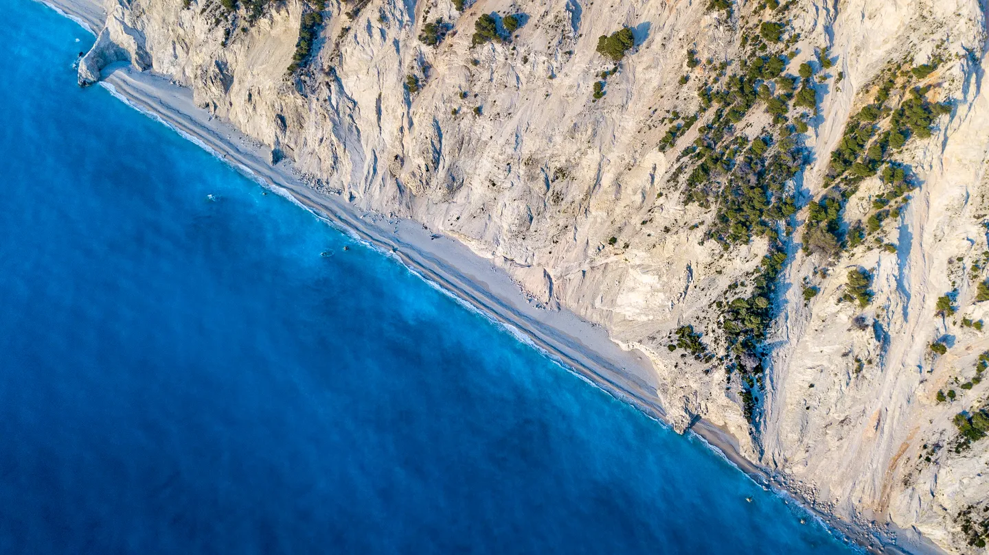 Travel photograph titled “Egremni Blue” from the water series.